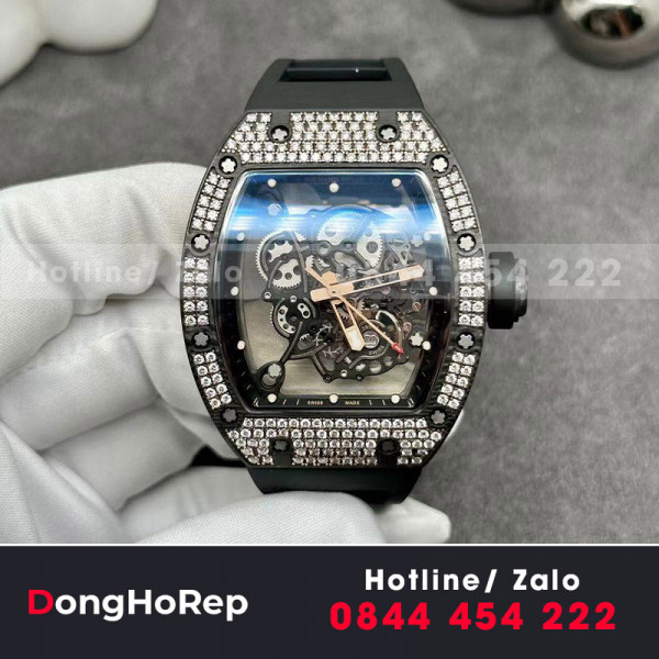 Richard mille RM 055 bubba watson 18k rose gold dimond carbon NTPT