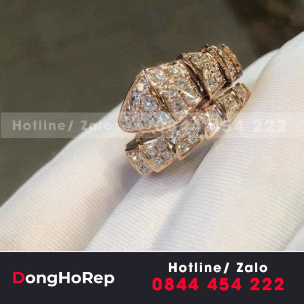 Nhẫn Rắn BVLGari 18k rose gold