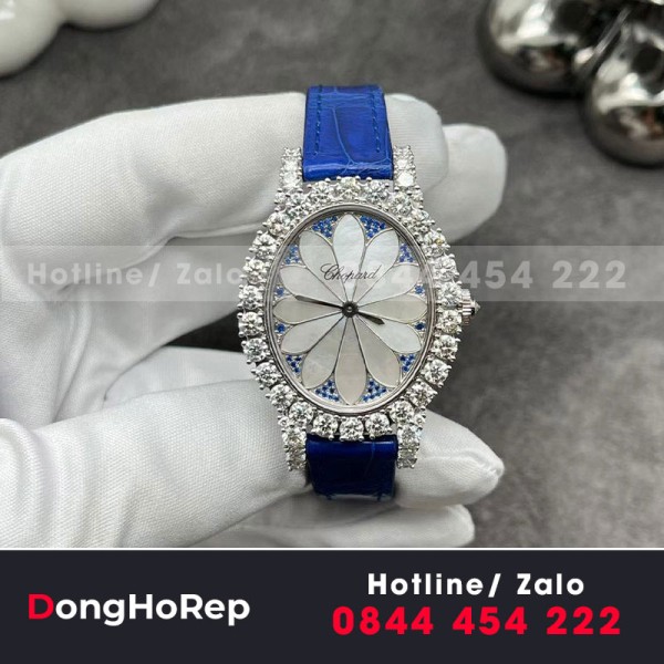 Đồng hồ nữ Chopard chế tác vàng khối kim cương thiên nhiên size 29mm quazt 