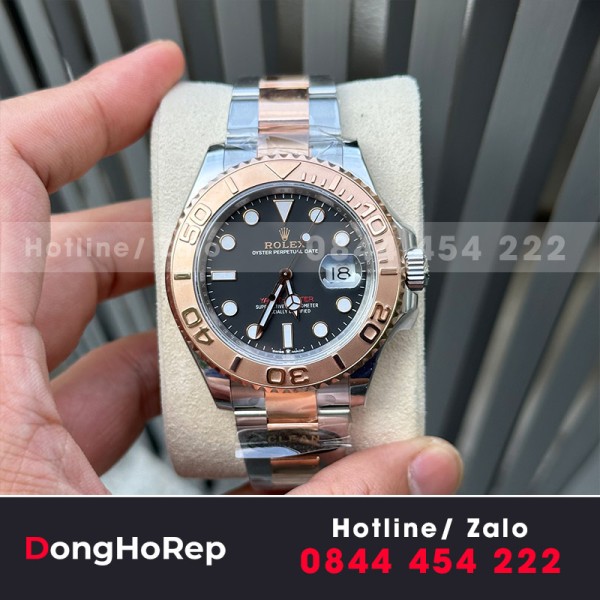Đồng Hồ Rolex Yacht Master Rep 1 1 Demi Rose Gold Clean Factory