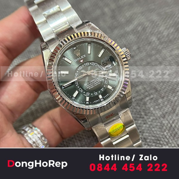 Đồng Hồ Rolex Sky-Dweller Rep 1 1 Green Dial 42Mm 336934-0001