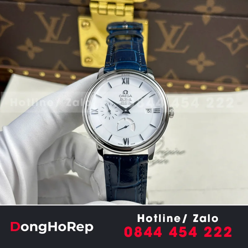 Bộ Sưu Tập Đồng Hồ Omega De Ville Prestige Power Reserve Rep 1 1 Dây Da 39.5mm