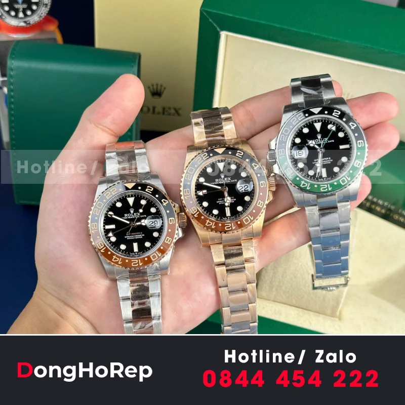 Bộ Sưu Tập Đồng Hồ Rolex Pepsi GMT-Master II 126710blro Replica 11 Dây Oyster Nhà Máy Clean V3 40mm
