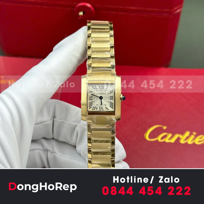 Đồng hồ Cartier Tank Francaise Ladies small model— size 21.2mm x 25.7mm— máy Pin Quartz Ronda Thuỵ Sỹ— M1 Factory