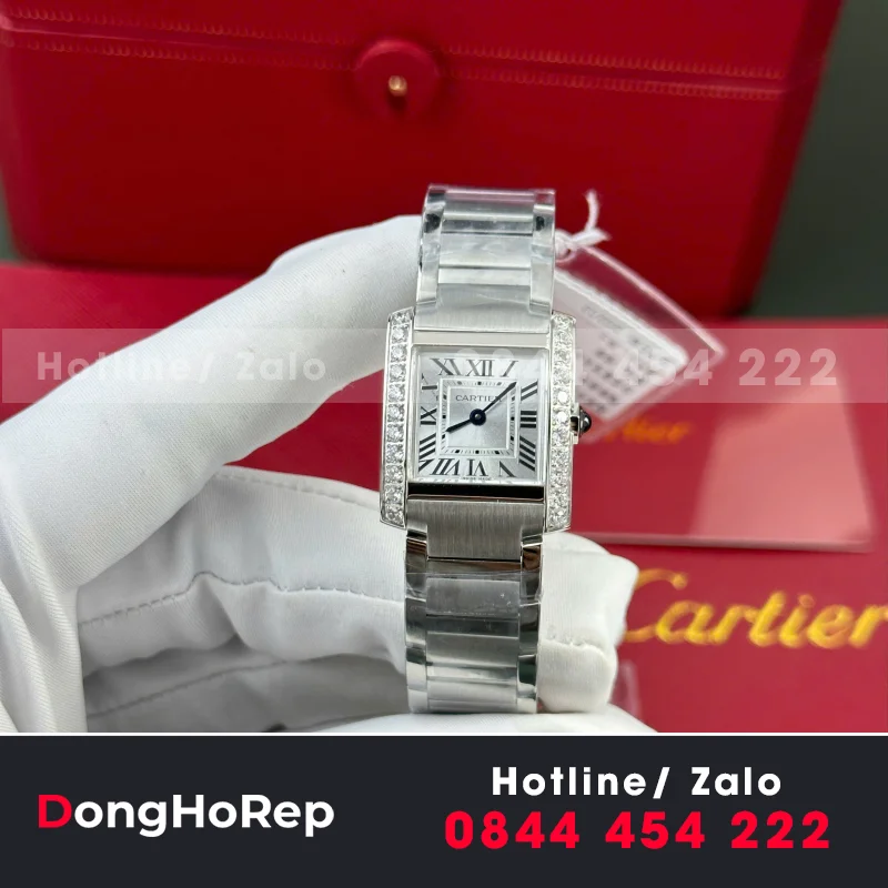Đồng hồ Cartier Tank Francaise Ladies small model— size 21.2mm x 25.7mm— máy Pin Quartz Ronda Thuỵ Sỹ— M1 Factory