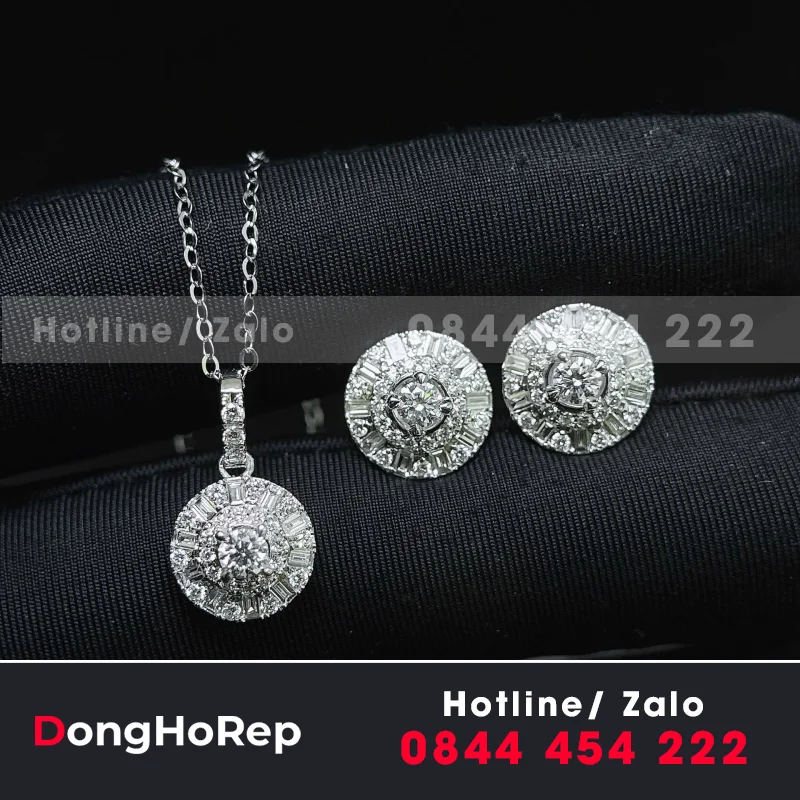 Combo Dây Chuyền - Bông Tai Hoa Mẫu 3