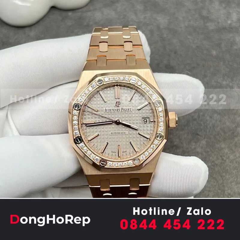 Đồng Hồ Audemars Piguet 154510 Chết Tác Vàng Hồng 18k Kim Cương Thiên Nhiên 37mm