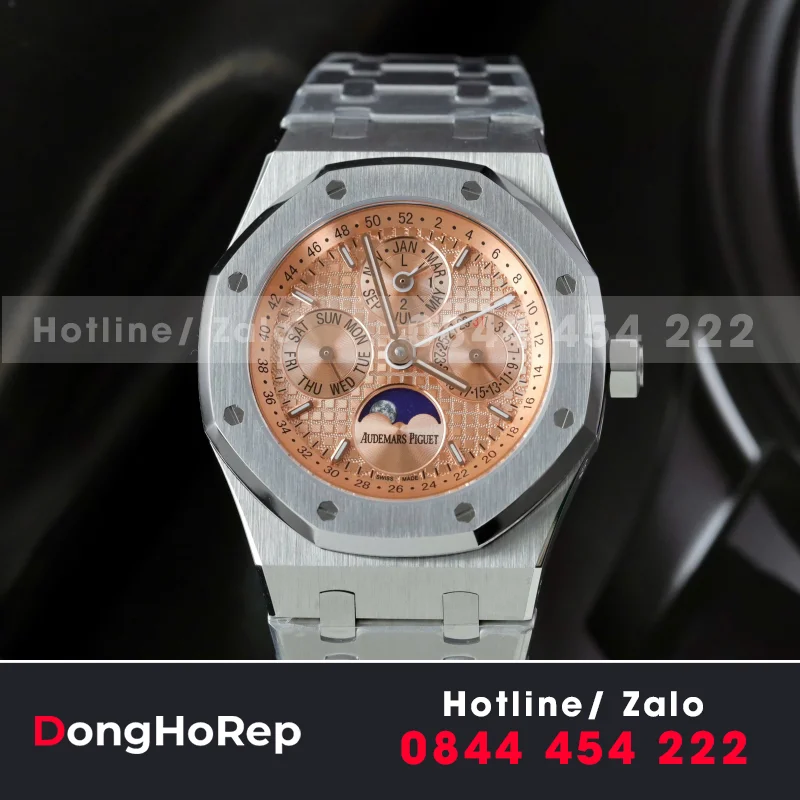 Đồng Hồ Audemars Piguet 26574 Replica Cao Cấp Mặt Cá Hồi Dây Kim Loại 41mm