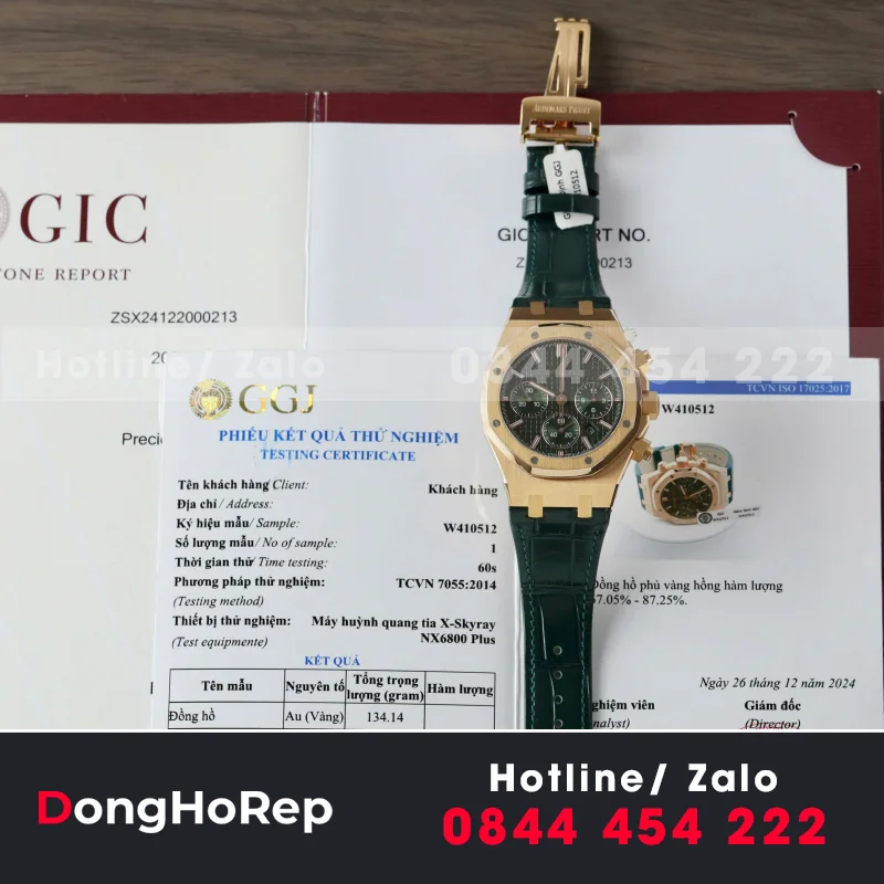 Đồng Hồ Audemars Piguet Royal Oak 26240OR Màu Xanh Lá Cây Chế Tác Bọc Vàng Thật 41mm
