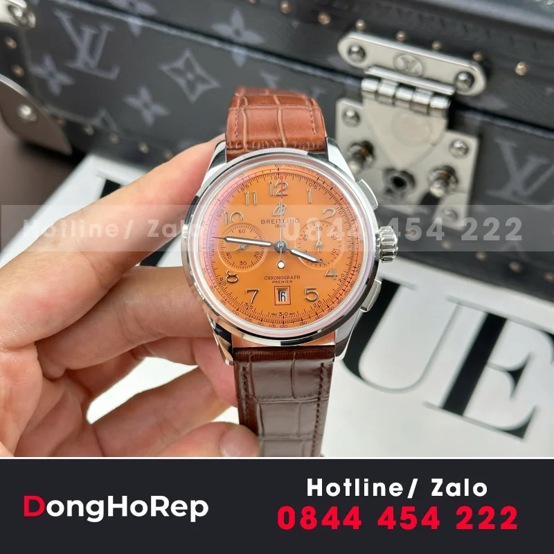 Đồng Hồ Breitling Premier B01 Chronograph Replica 11 Màu Cam Nhà Máy BLS 42mm