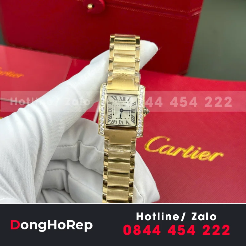 Đồng Hồ Cartier Tank Francaise Ladies Replica 11 Gold21.2x 25.7mm