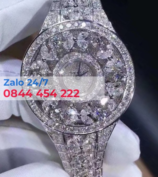 Đồng Hồ Graff Chế Tác Vàng Khối 18K Kim Cương Tự Nhiên
