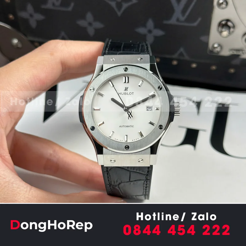Đồng Hồ Hublot Classic Fusion King White Black Replica 1:1 Nhà Máy JJF 38mm