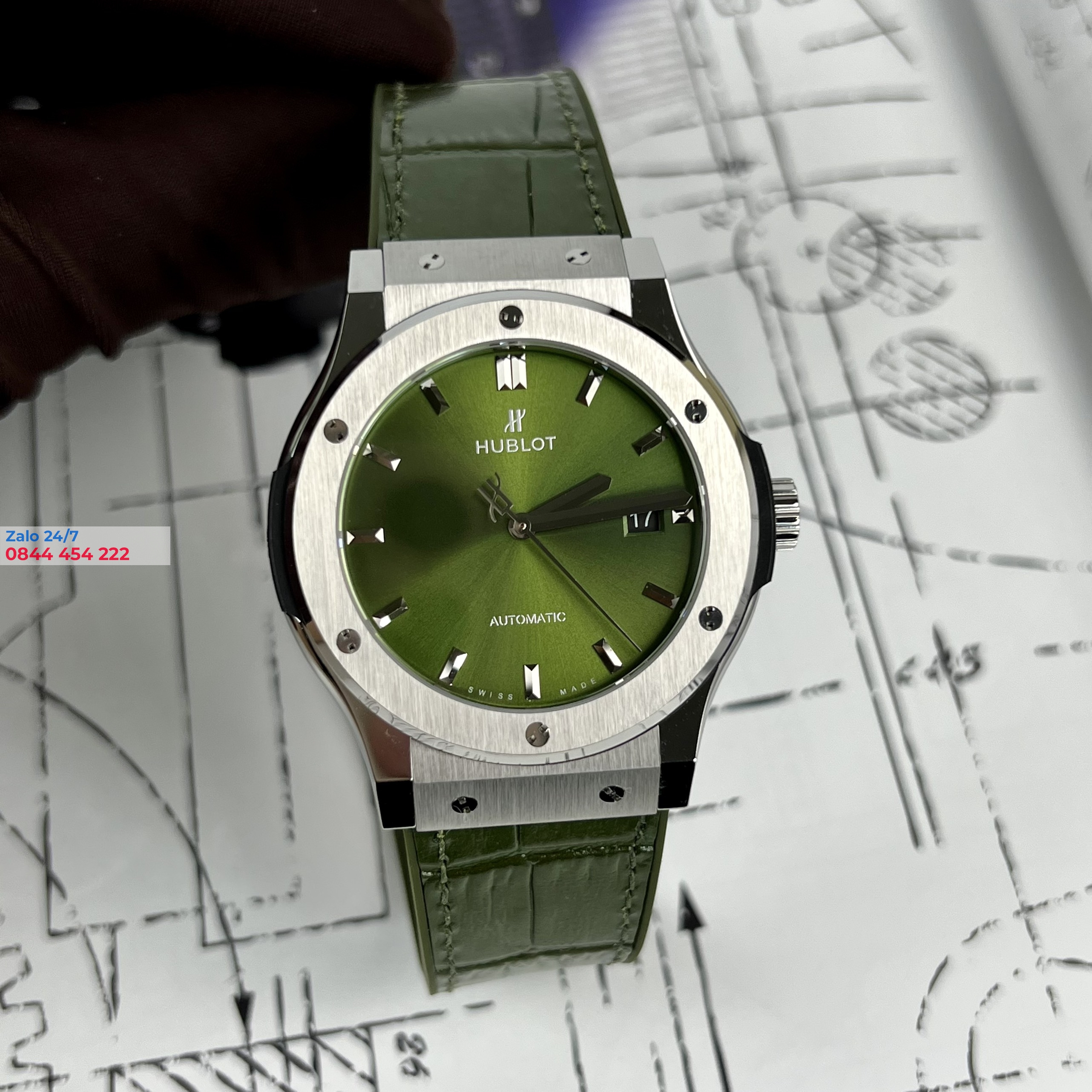 Đồng Hồ hublot Classic Fusion Mặt Số Green Replica