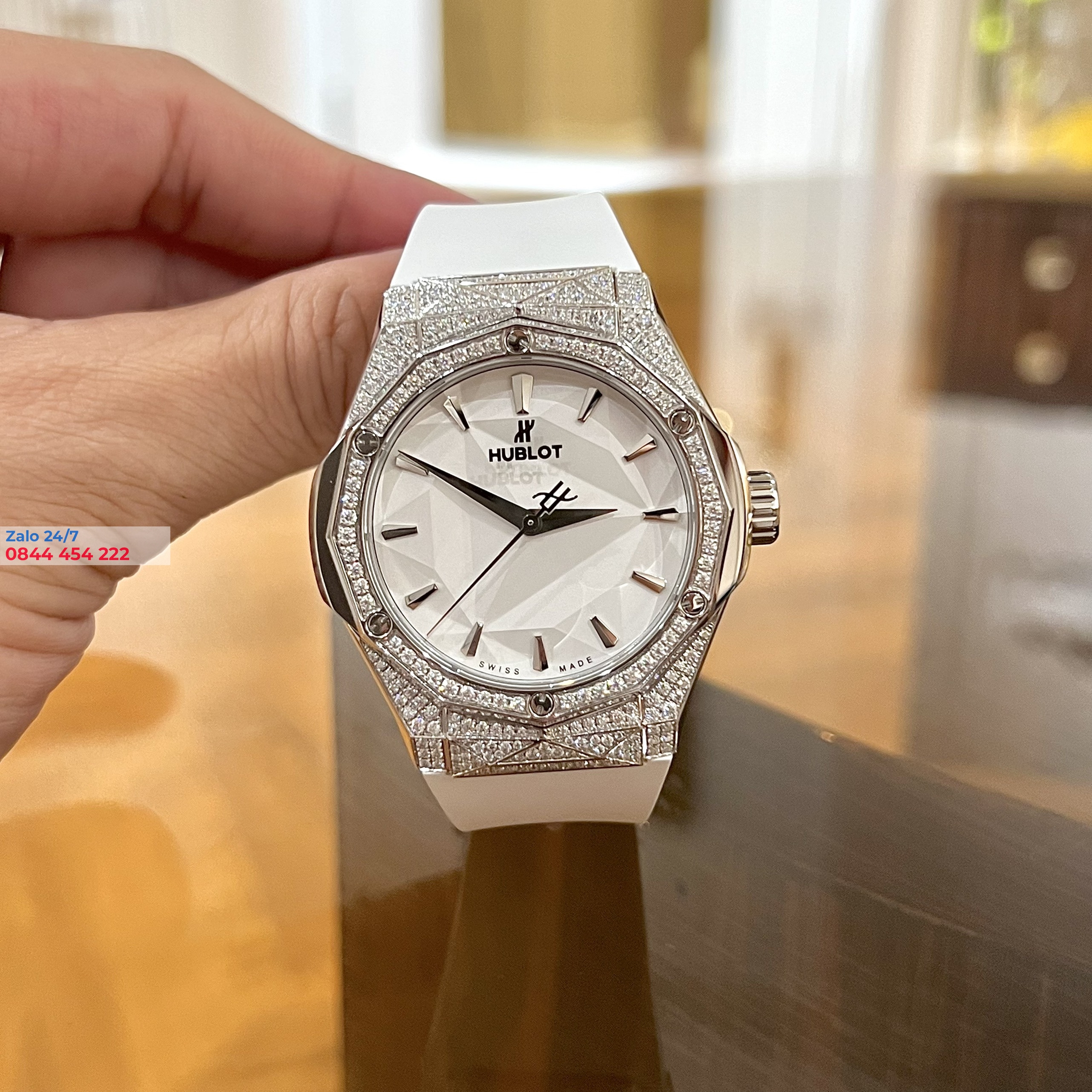 Đồng Hồ Hublot Classic Fusion Orlinski White 40mm nạm kim cương moissanite