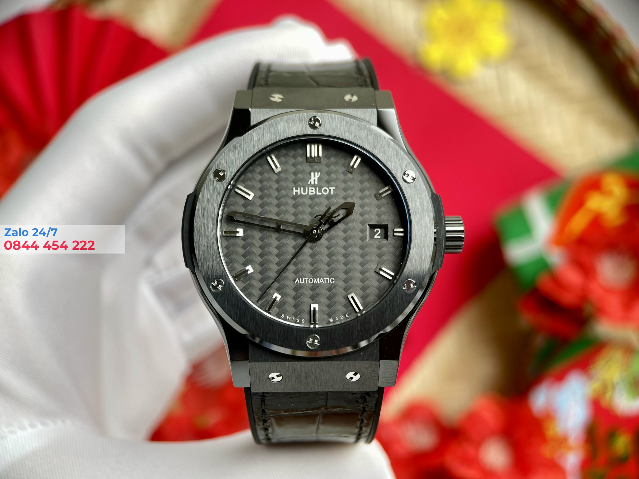 Đồng Hồ Hublot Classic Fusion Ceramic Mặt Vân Carbon