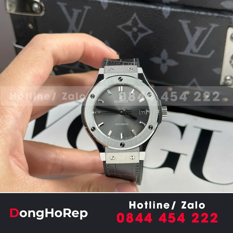 Đồng Hồ Hublot Classic Fusion Titanium Grey Replica 1:1 Nhà Máy JJF 38mm
