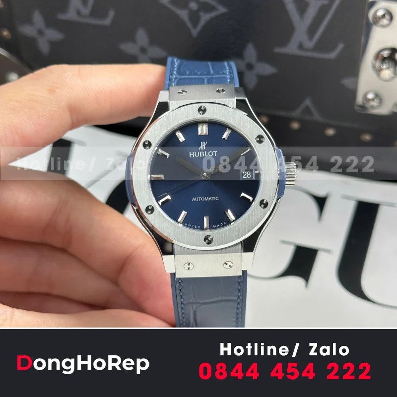 Đồng Hồ Hublot Classic Fusion Titanium Replica 1:1 Màu Xanh Dương JJF 38mm