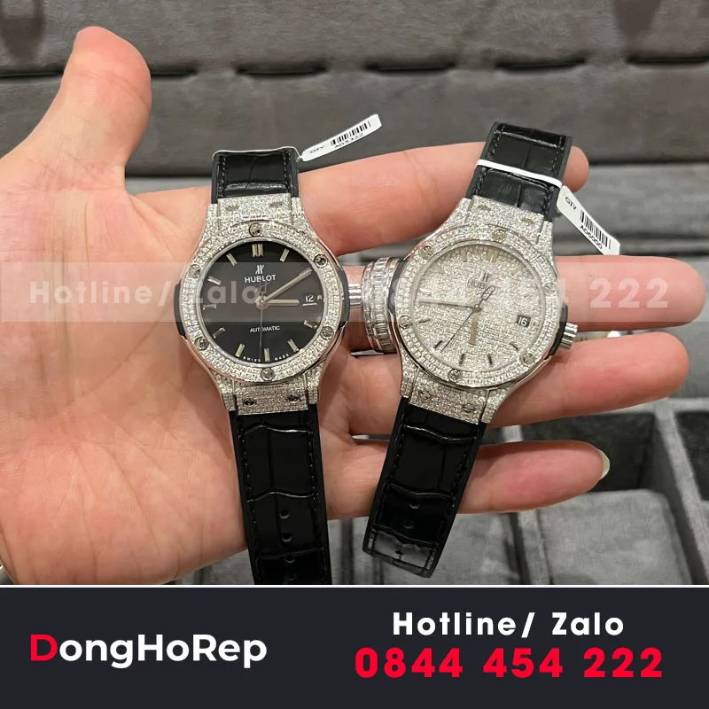 Đồng Hồ Hublot Độ Full Kim Cương Moissanite HBF 38mm