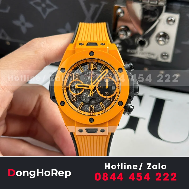 Đồng Hồ Hubot Big Bang Unico Orange Ceramic Chế Tác Nhà Máy BBF 42mm