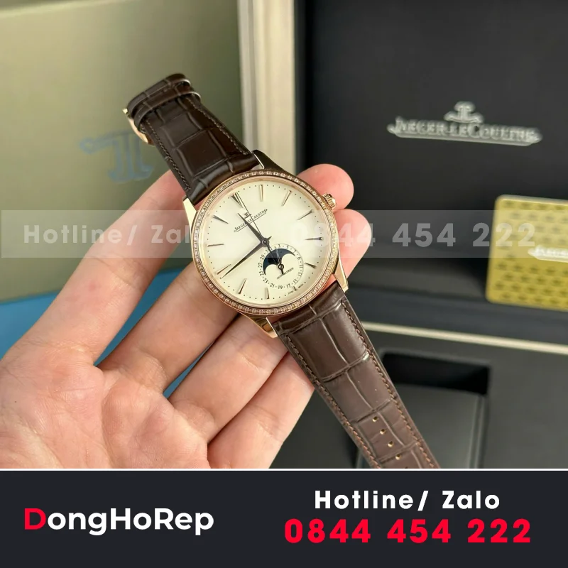 Đồng Hồ Jaeger Lecoultre Chế Tác Master Ultrathin Moon Màu Đen 39Mm