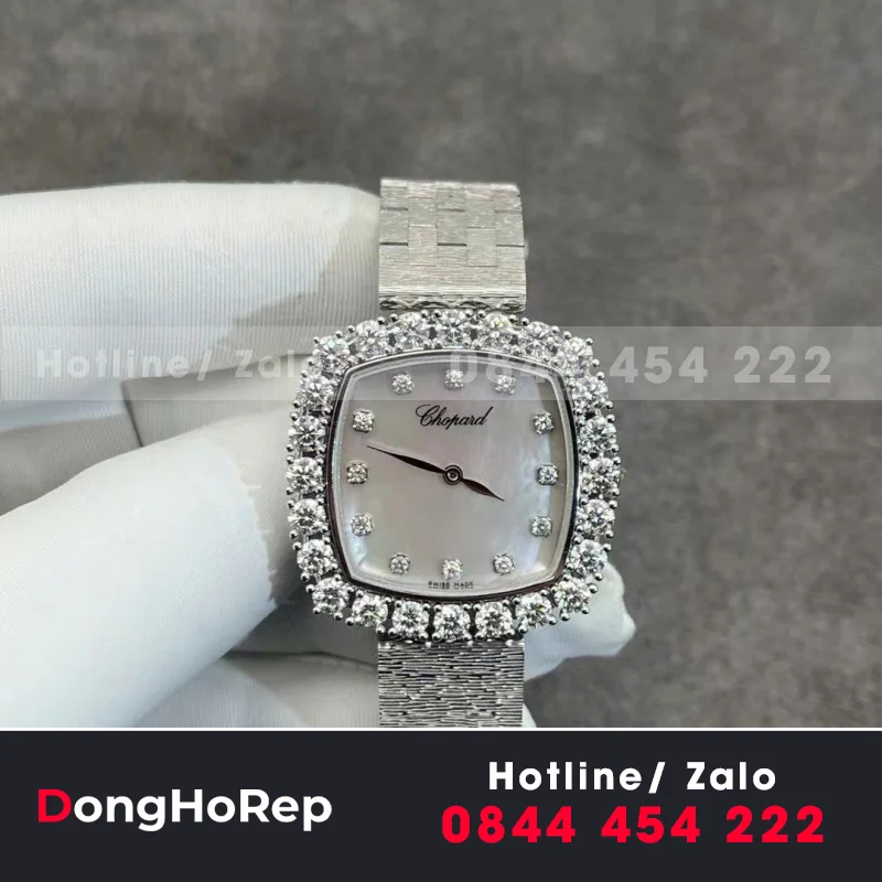 Đồng Hồ Nữ Chopard Chế Tác Vàng Trắng Kim Cương Thiên Nhiên 30.5 mm