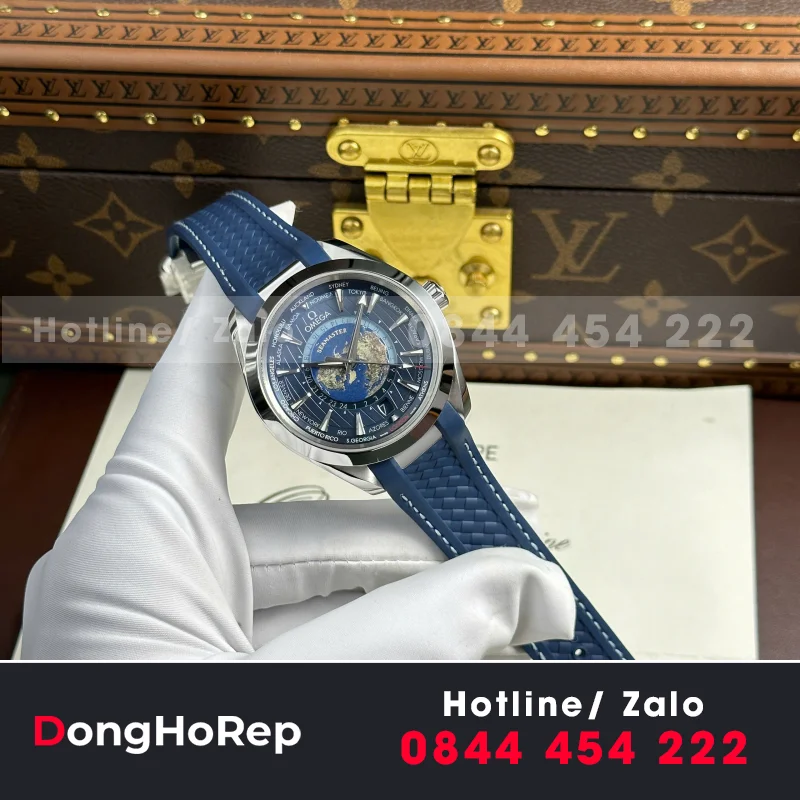 Đồng Hồ Omega Aqua Terra Worldtimer Replica 1:1 Thụy Sỹ VS Factory 43mm