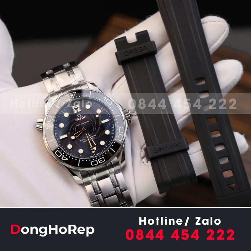 Đồng Hồ Omega Replica 11 Seamaster Diver 300M Chronograph Mặt Đen Nhà Máy N1 44mm