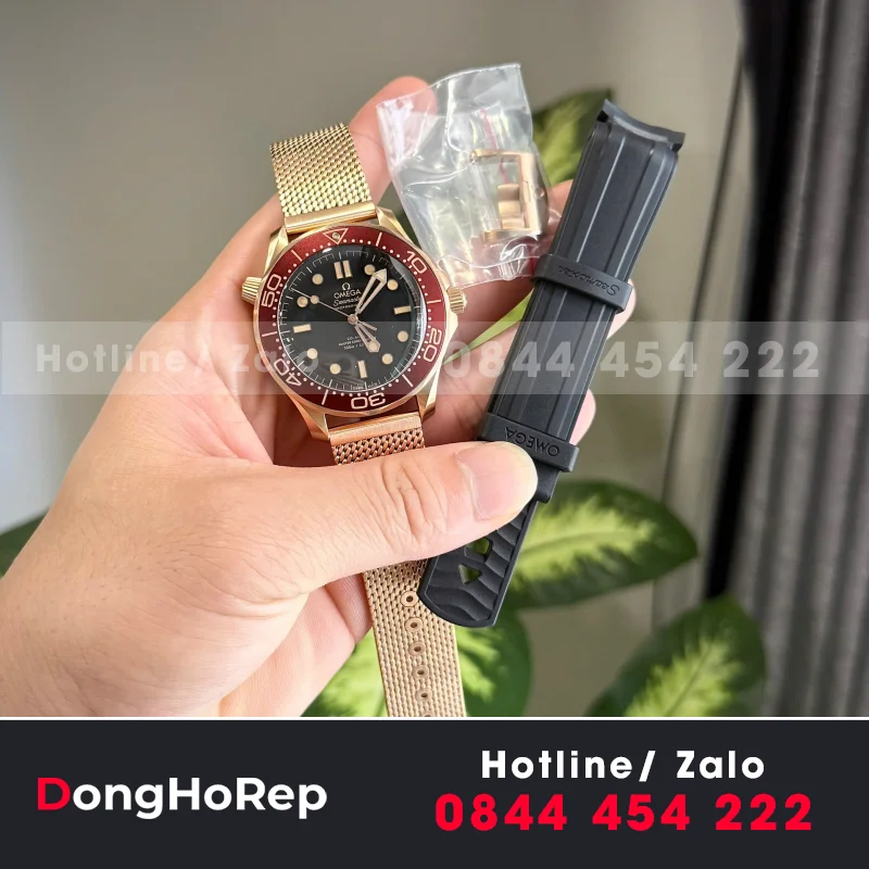 Đồng Hồ Omega Seamaster Diver 300M Co-Axial Master Chronometer Gold Rep 11 Xưởng VS 42mm