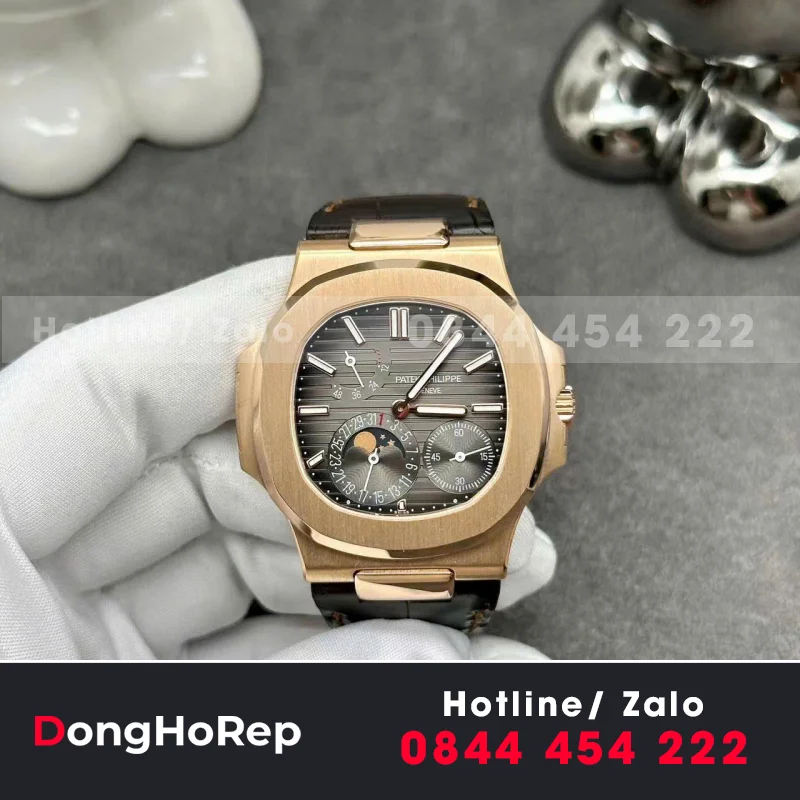 Đồng Hồ Patek Philippe 1:1 Nautilus 5712R Chế Tác Vàng Đúc 18k 40mm