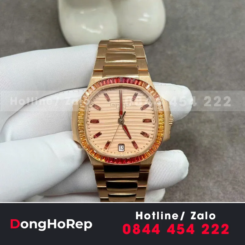 Đồng Hồ Patek Philippe Chế Tác Nautilus 7118-1300R Bọc Vàng Hồng 35.2mm