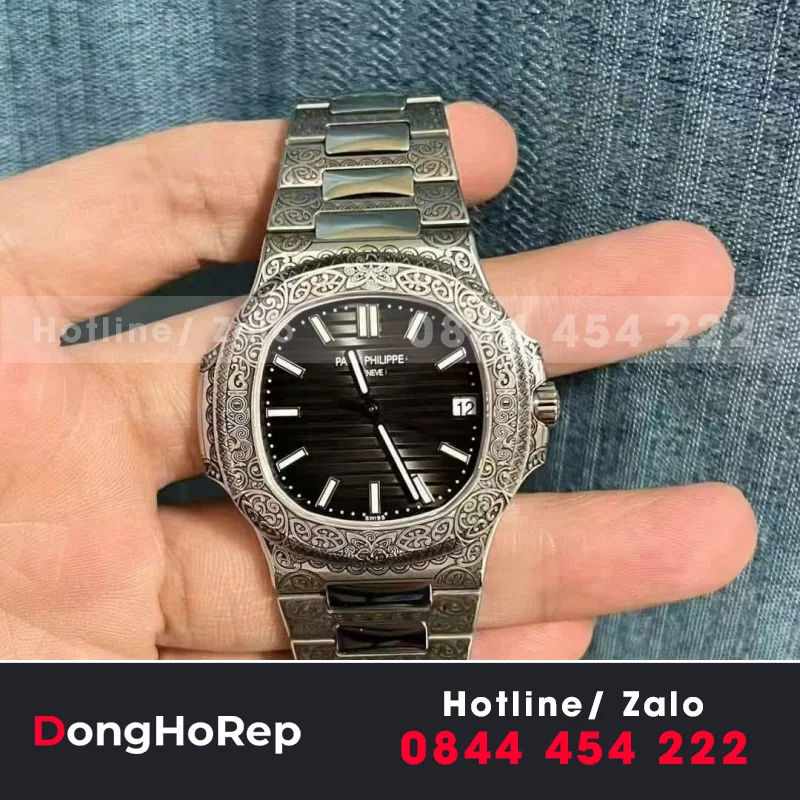 Đồng hồ Patek Philippe Nautilus 5711/1500A Chế Tác Hoa Văn Đính Kim Cương