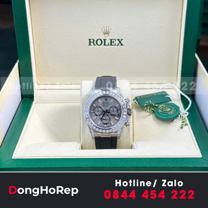 Đồng Hồ Rep 11 Rolex Daytona 126535TBR Mặt Sundust Đính Đá Baguette 40mm