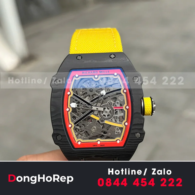 Đồng Hồ Richard Mille Chế Tác RM67-02 Vỏ Carbon Alexander Zverev Extra Flat Replica 38.7×47.52mm