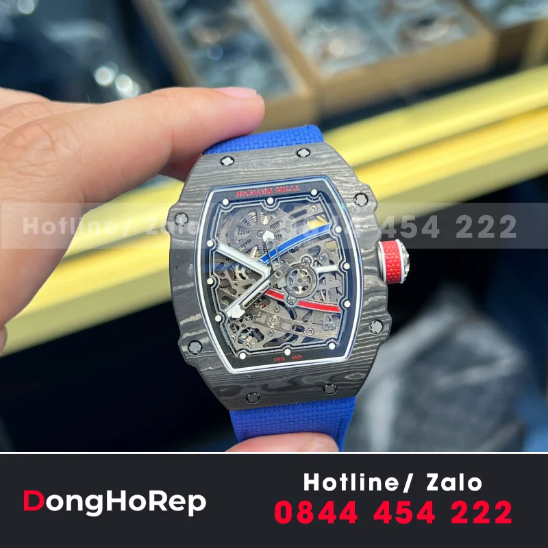 Đồng hồ richard mille RM 67-02 Sebastien Ogier automatic carbon tpt vỏ cong bản nâng cấp mới nhất 