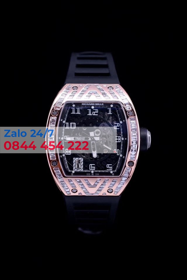 Đồng Hồ Richard Mille RM010 Rose Gold Đính Kim Cương