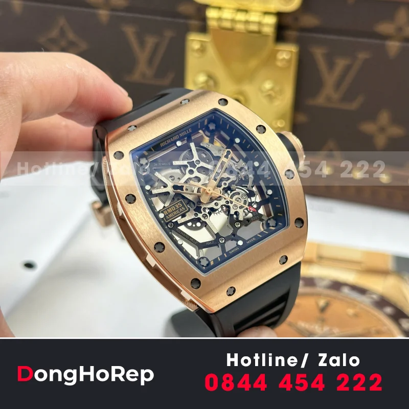 Đồng Hồ Richard Mille RM035 Toro Americas Limited Edition Tuỳ Chỉnh Vàng Khối 18K Độc Quyền Top 1 40x48mm