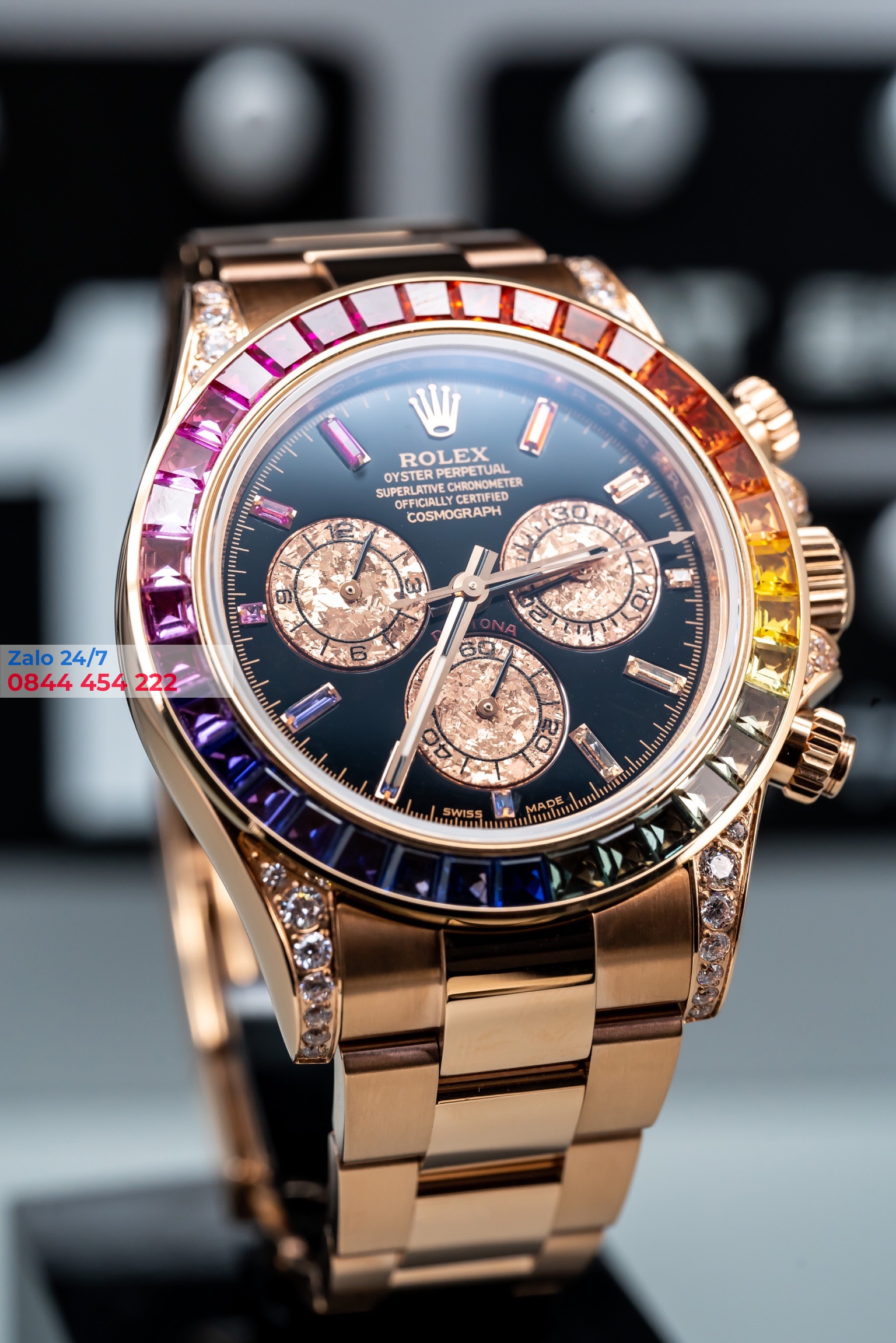 Đồng Hồ Rolex Cosmograph Daytona 116595 Rainbow Nhà máy Noob 