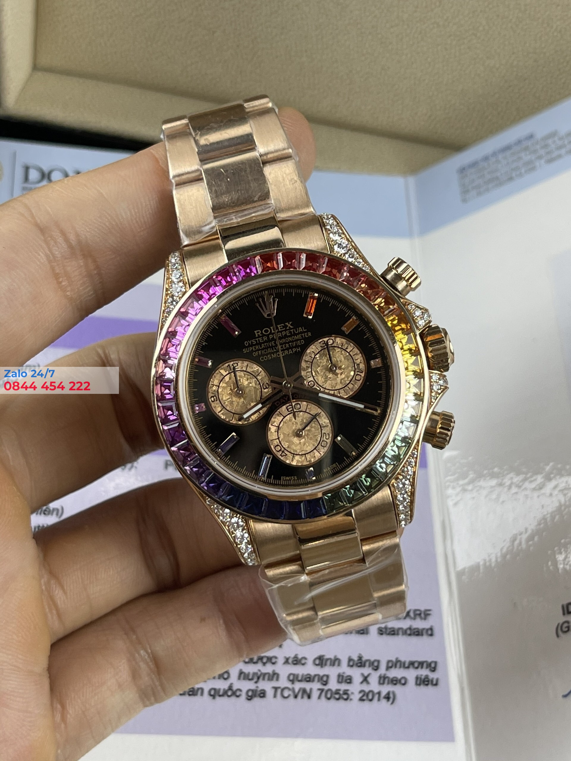 Đồng Hồ Rolex Cosmograph Daytona 116595RBOW Rose Gold 18k
