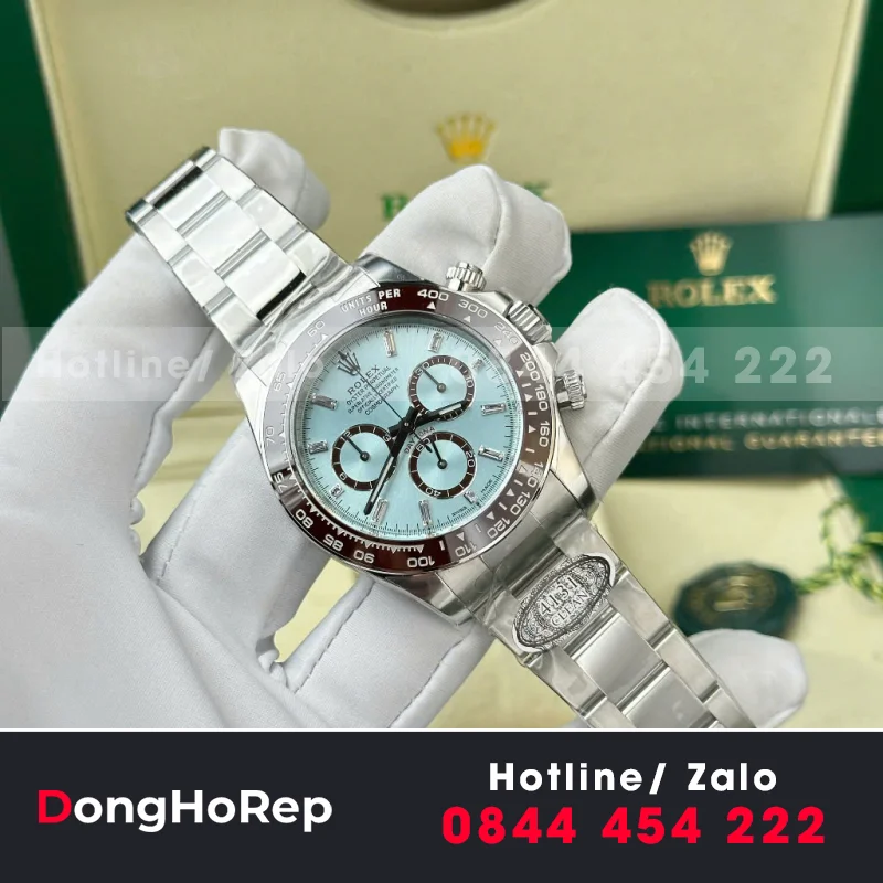 Đồng Hồ Rolex Cosmograph Daytona 126506 Mặt Xanh Băng Cọc Số Dạ Quang Nhà Máy Clean 40mm