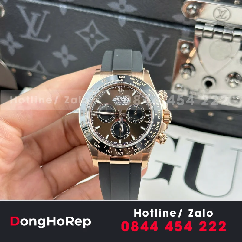 Đồng Hồ Rolex Cosmograph Daytona 126508 & 126515 Mặt Chocolate Dây Cao Su THB 40mm