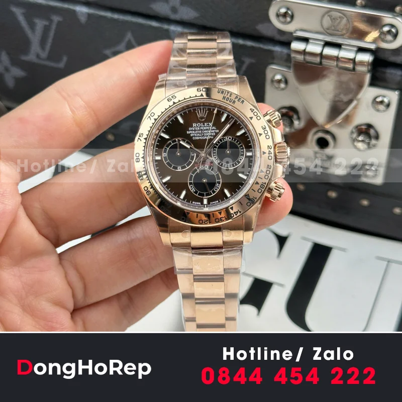 Đồng Hồ Rolex Cosmograph Daytona 126508 Clone 11 Mặt Chocolate Dây Oyster THB 40mm