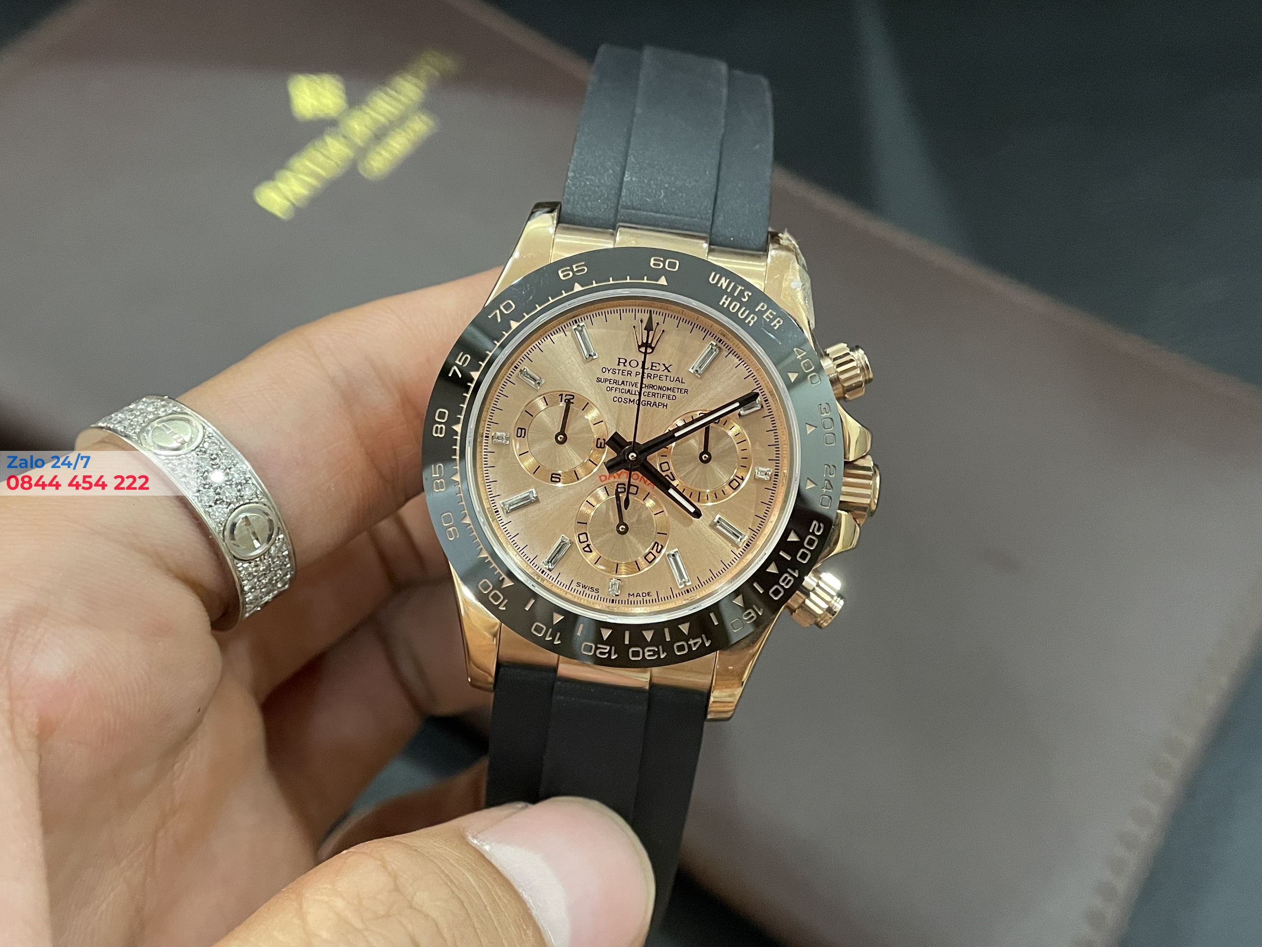 Đồng Hồ Rolex Cosmograph Daytona 116515LN Mặt Số Hồng 