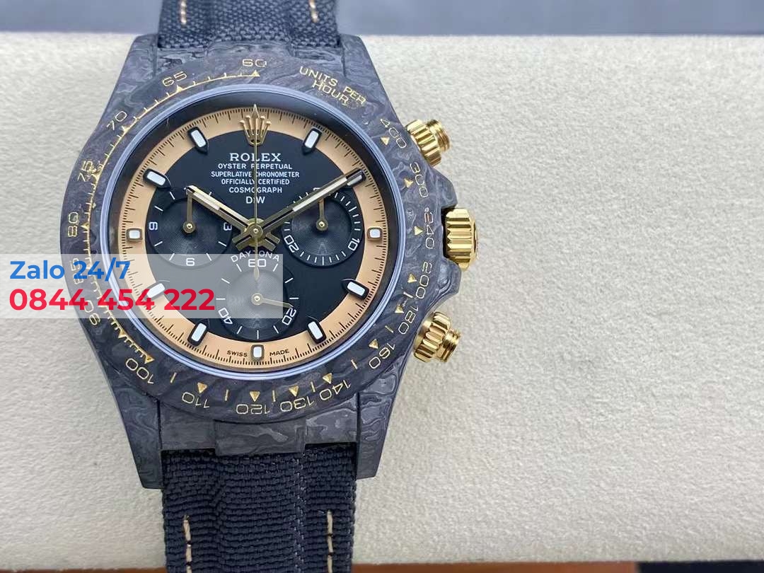 Đồng Hồ Rolex Cosmograph Daytona Vỏ Carbon Replica