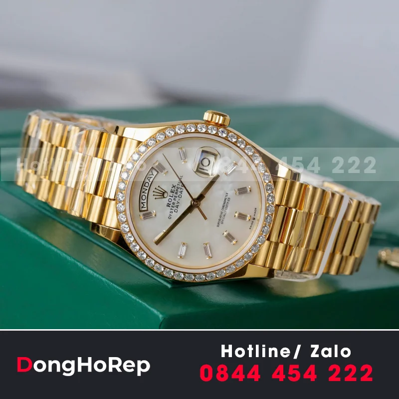 Đồng Hồ Rolex DateJust 278285 Replica 1:1 Nữ Bọc Vàng Đính Đá Swarovski 31mm