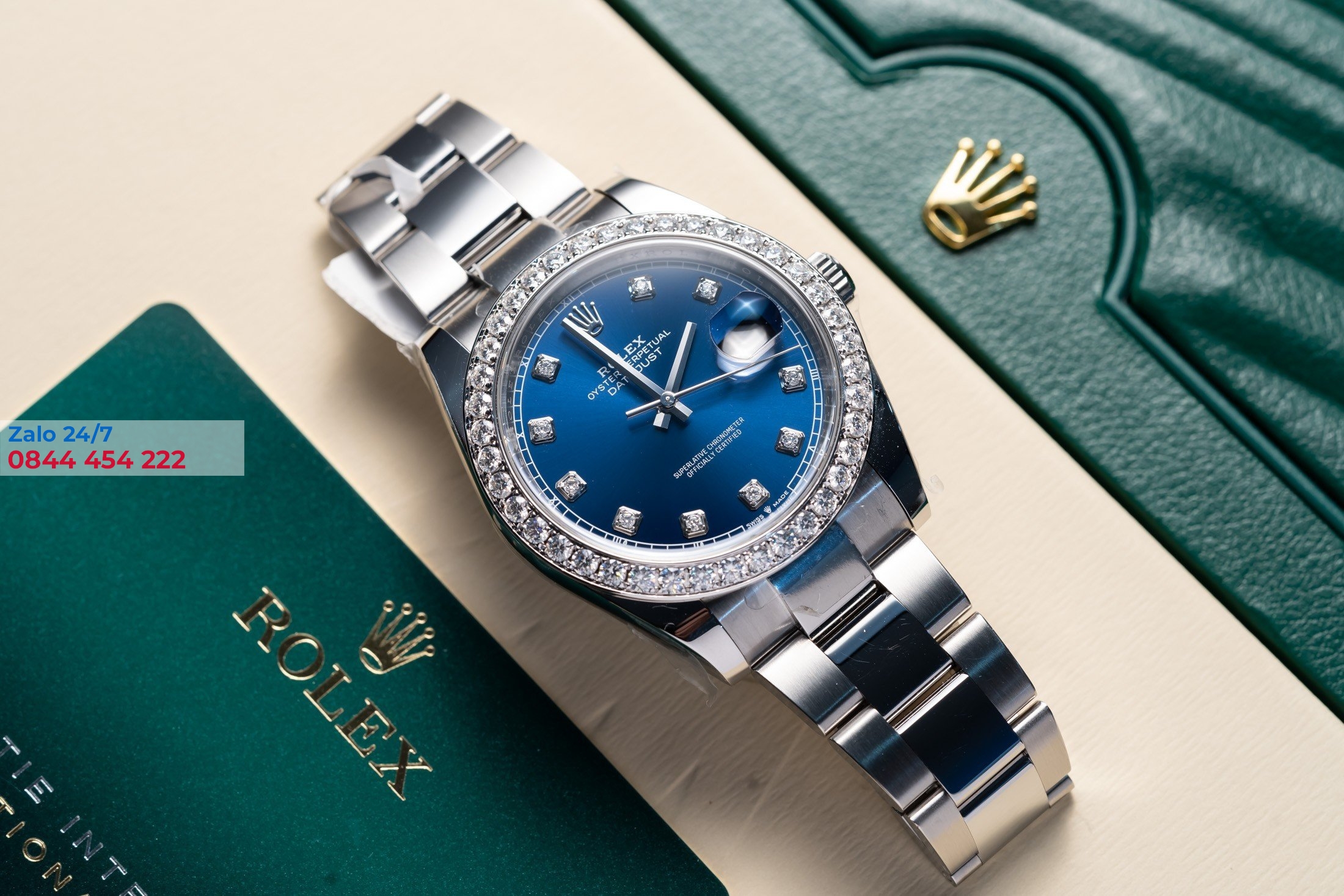 Đồng hồ Rolex Datejust 36 126284rbr-0030 Oystersteel Viền Kim  Cương Moissanite