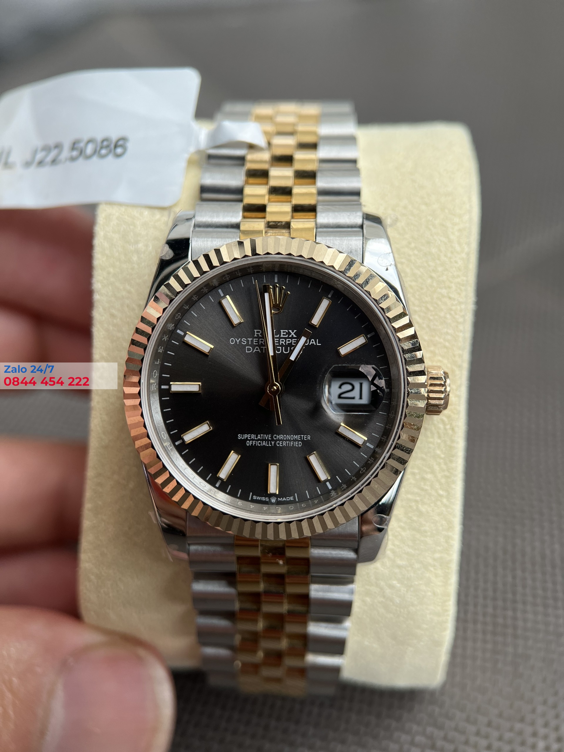 Đồng Hồ Rolex Datejust 36 278271 Mặt Số Rhodium Cọc Số Dạ Quang