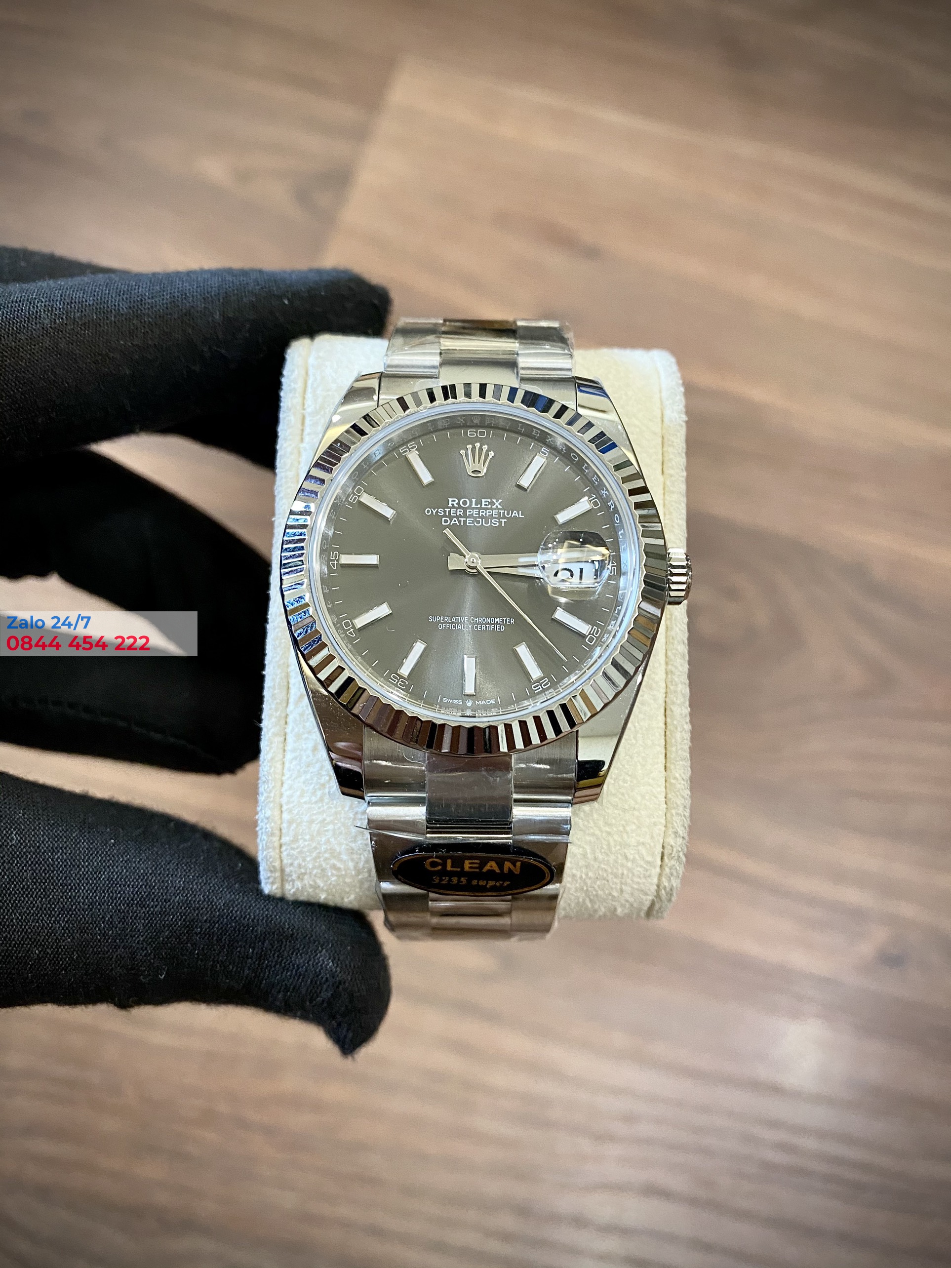 Đồng Hồ Rolex Datejust 41 126300 Mặt Số Xám Cọc Số Dạ Quang