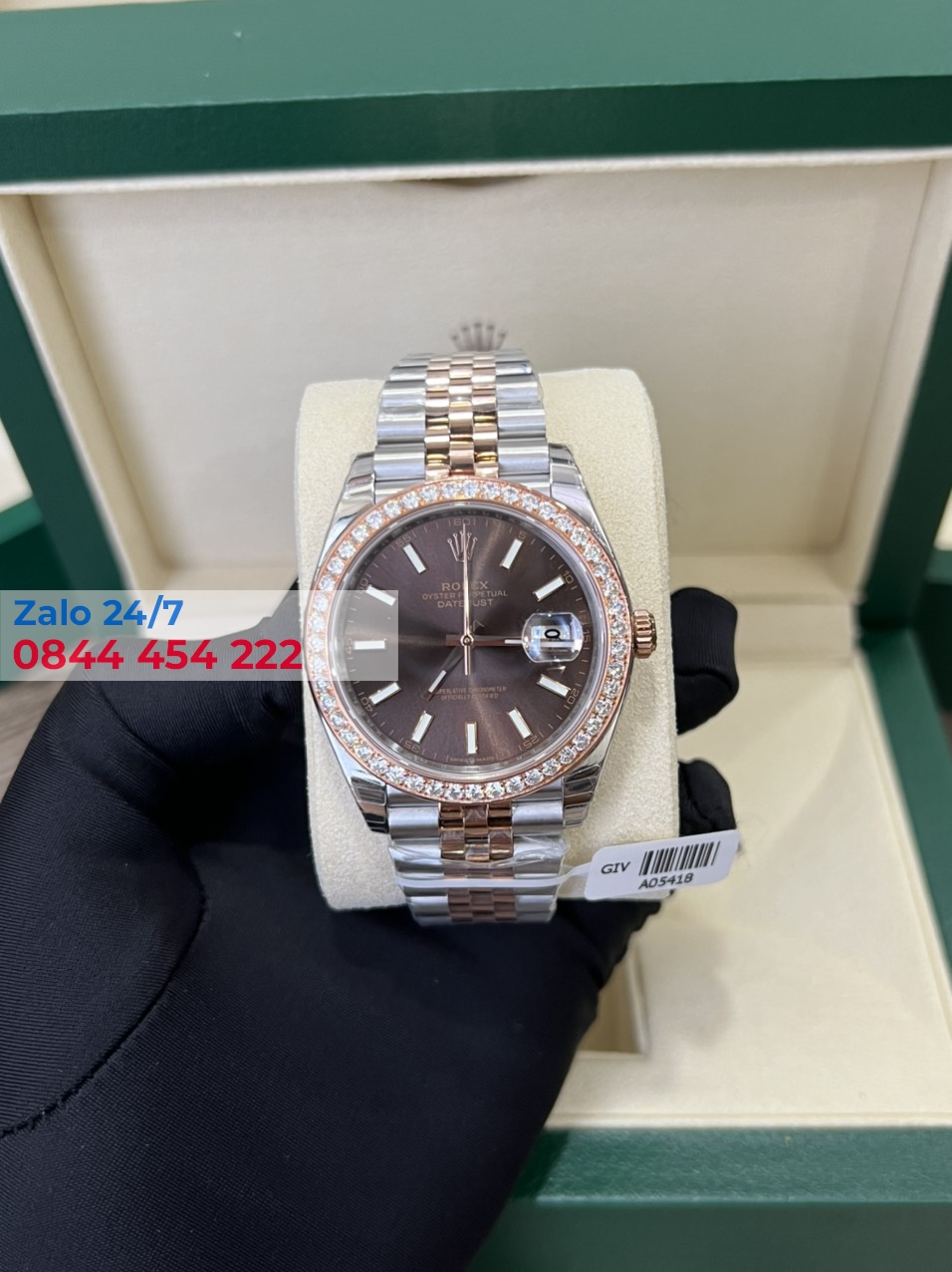 Đồng Hồ Rolex Datejust 41 126331 Mặt Số Chocolate Cọc Số Dạ Quang