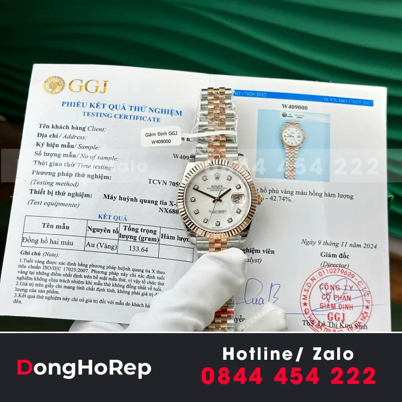 Đồng Hồ Rolex datejust Bọc Vàng V5 mặt MOP nhà máy GM